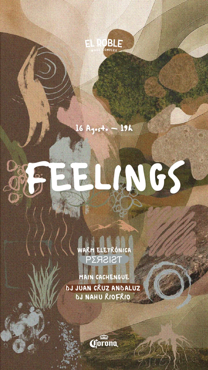 Flyer de Persist en Feeling, El Roble, 16 de agosto de 2026